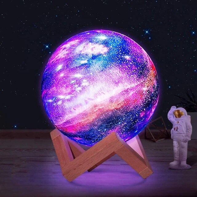 Lámpara Galaxia 3D UltraRealista + Efecto Cósmico